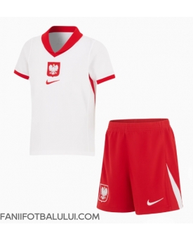 Polonia Echipament de Fotbal Replică European 2024 Copii Acasa (+ Șorturi)
